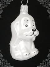 Vánoční figurka pejsek bílý, 1ks
