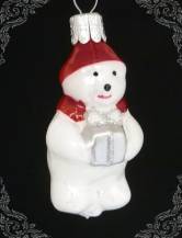 Vánoční figurka sněhuláček porcelán, 5ks