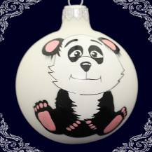 vánoční koule panda, 1ks